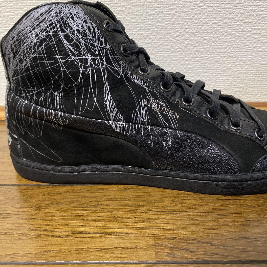値下げPuma ALEXANDER MQUEEN ハイカットスニーカー ブラック