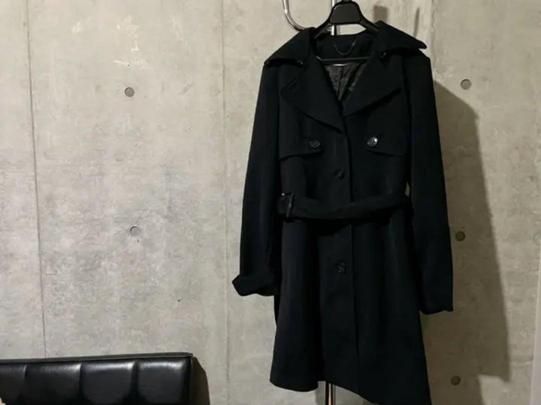 single black trench coat シングル　トレンチコート