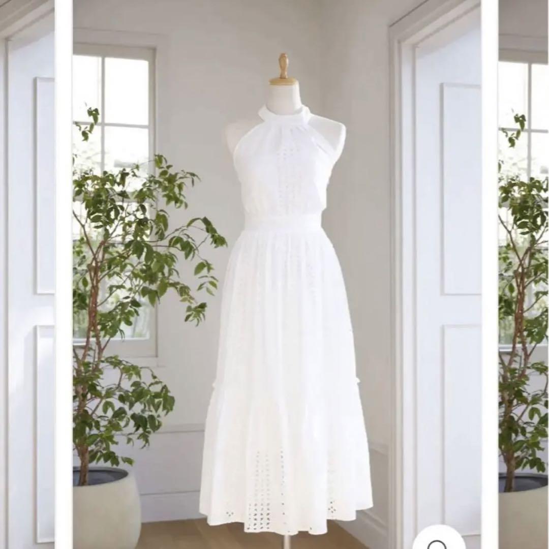 ミストレアス　Cotton Race Halter Neck Dress MISTREASS Cotton Race Halter Neck Dress
