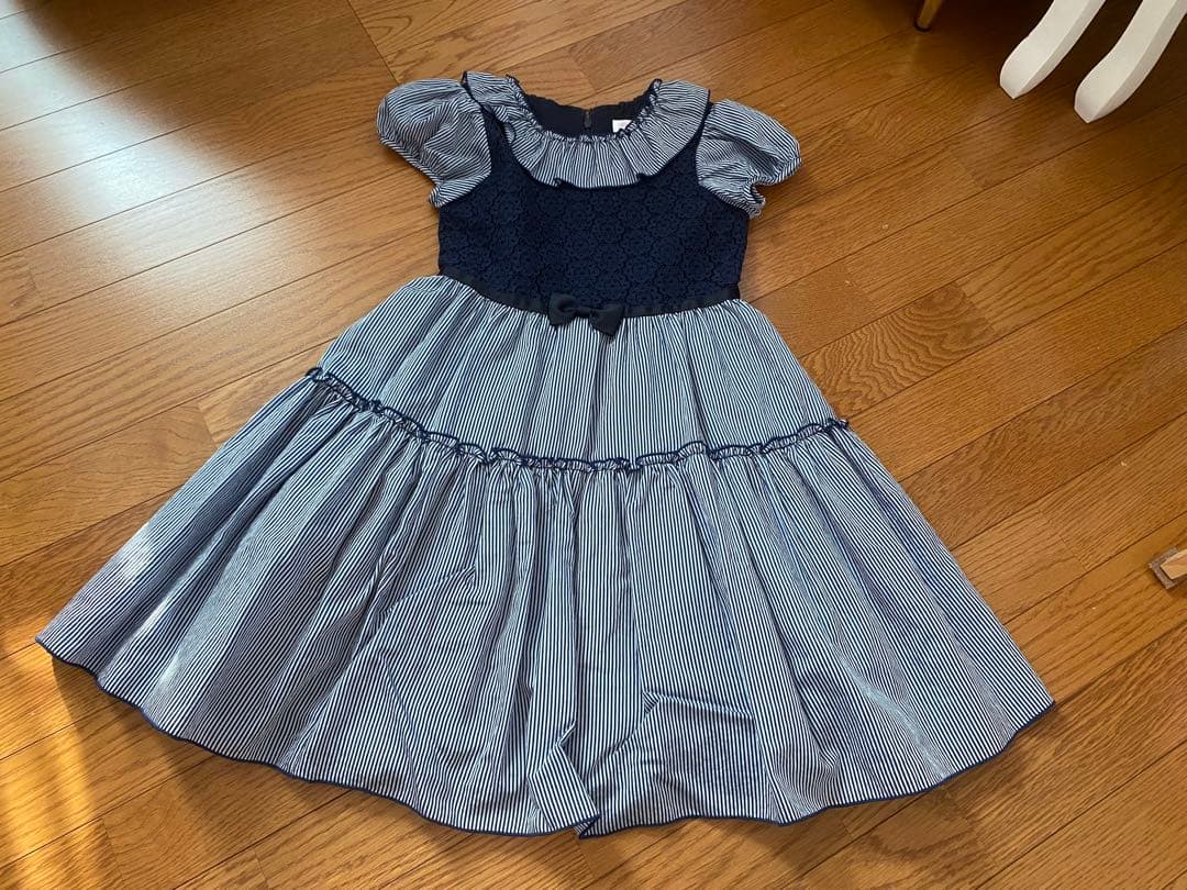 シャーリーテンプル ワンピース ネイビー 130130cm・Shirley Temple