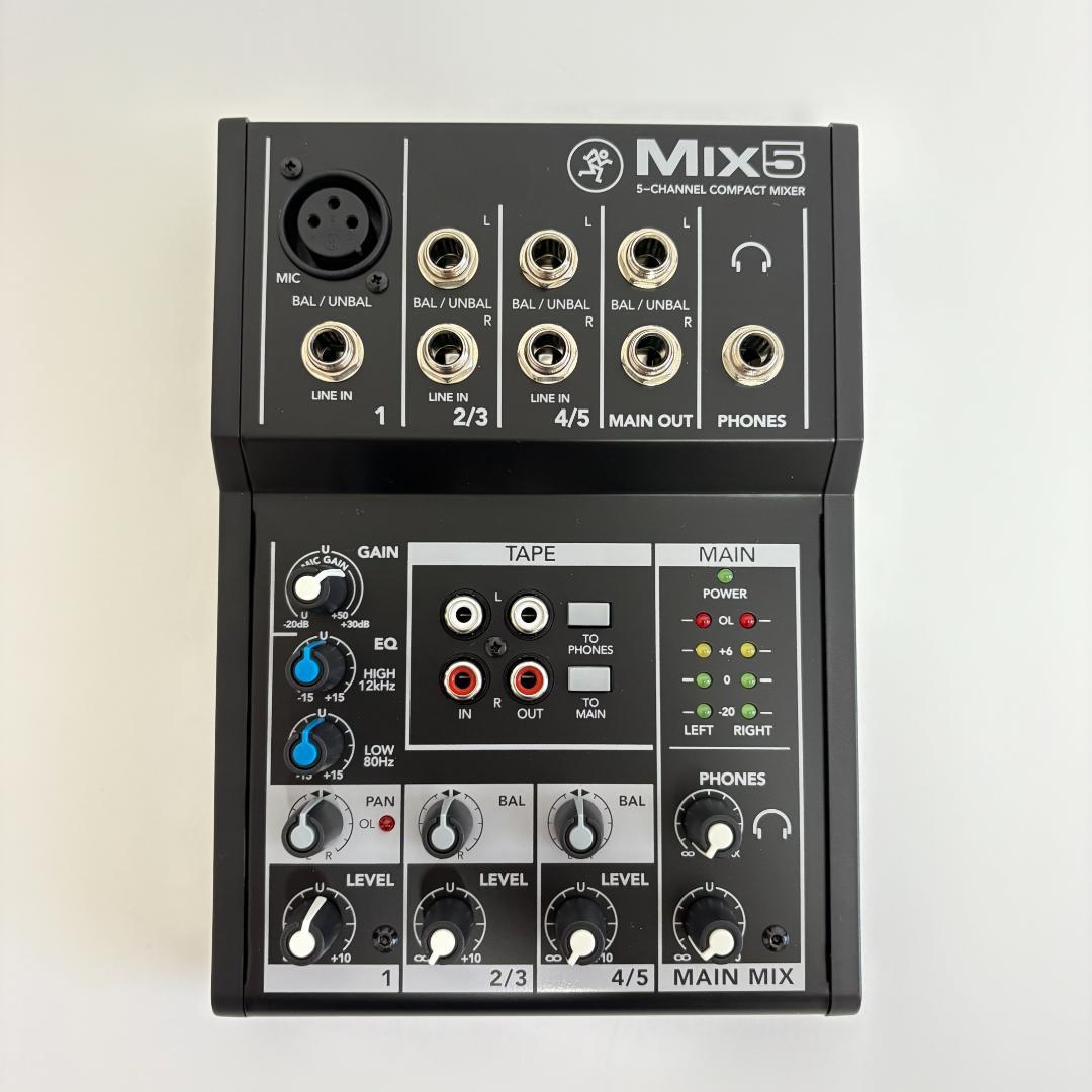 Mackie Mix5 5チャンネルアナログミキサー Mix5 5チャンネルアナログミキサー - メルカリ