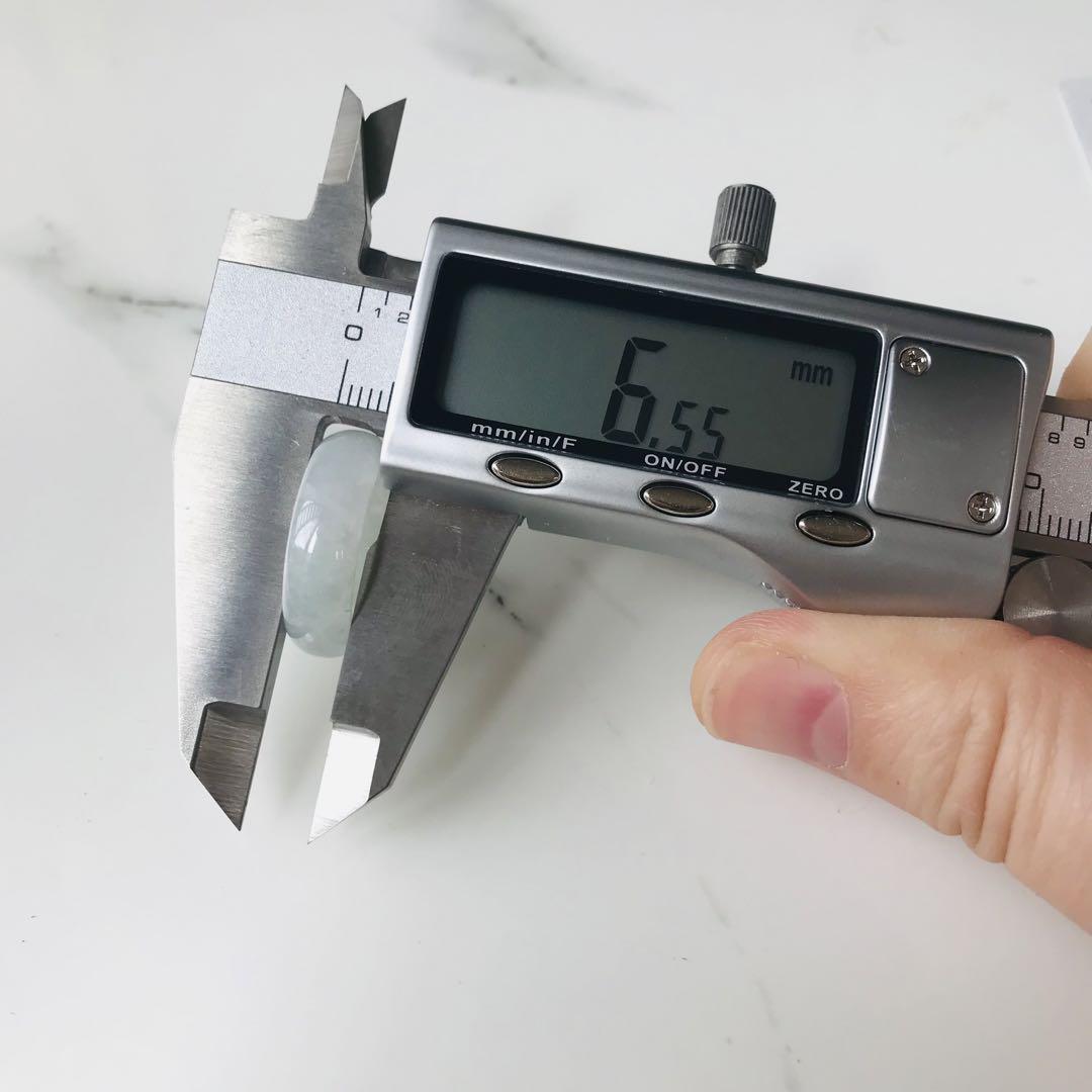 [R300-0137］翡翠　くりぬき　リング　ミャンマー産　13号　指輪