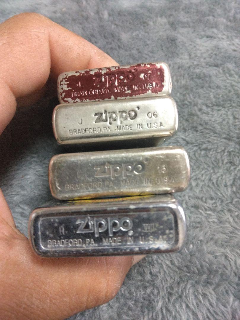 ZIPPO メタリックライター4個セット(中古品)