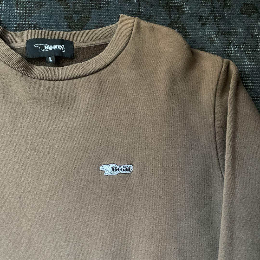 00s Bear USA スウェット サーフ ブラウン グランジ 古着