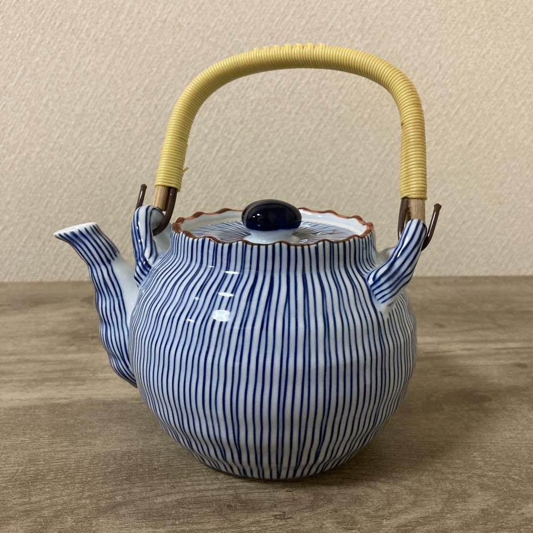 波佐見焼　福峰窯　十草柄　急須　未使用品〈検 有田　鍋島　伊万里　土瓶　茶器