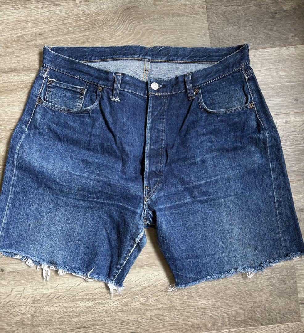 60s LEVIS 501 BIGE ウエストシングル カットオフ ビンテージ