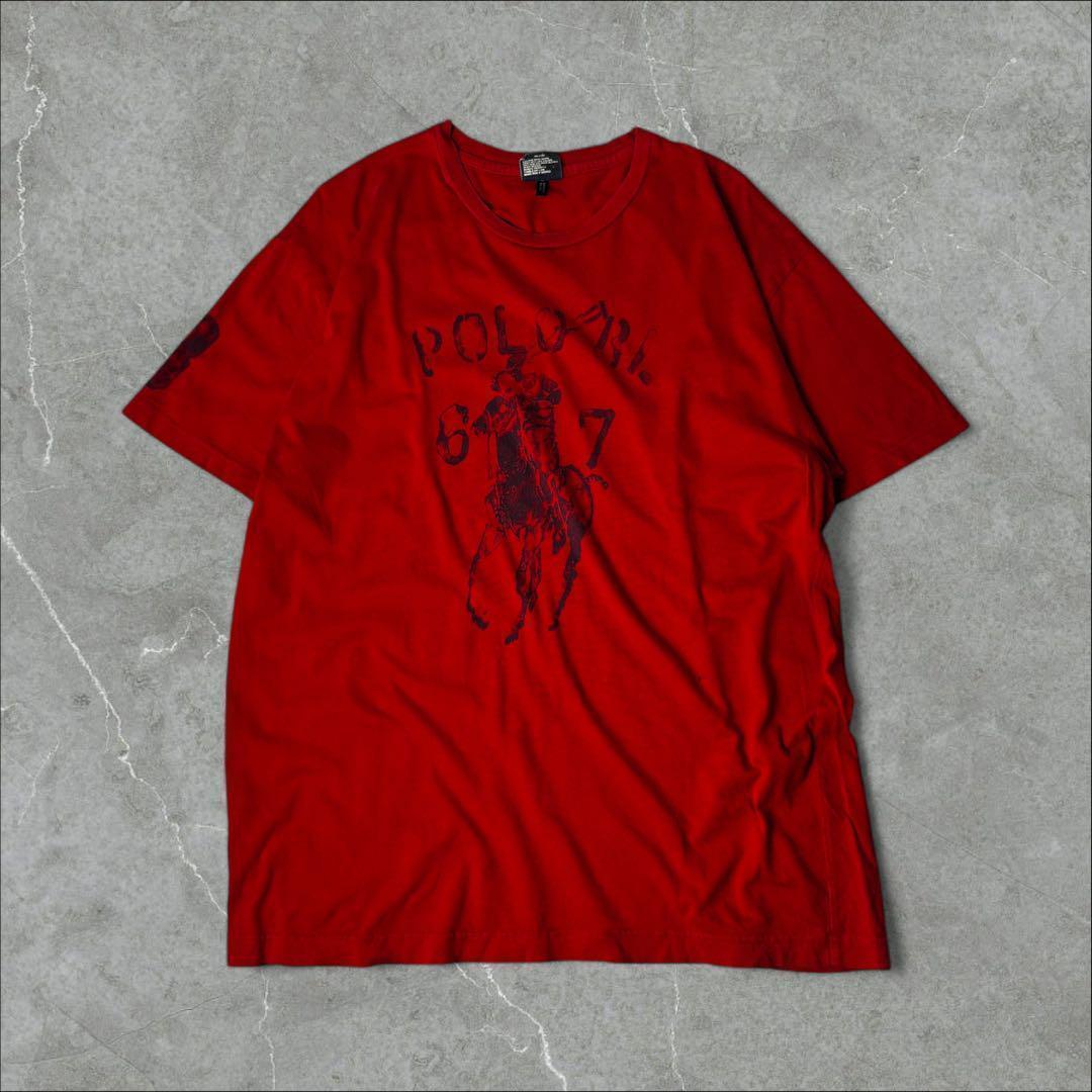 Polo by Ralph Lauren ビッグポニー ステンシル Tシャツ 赤