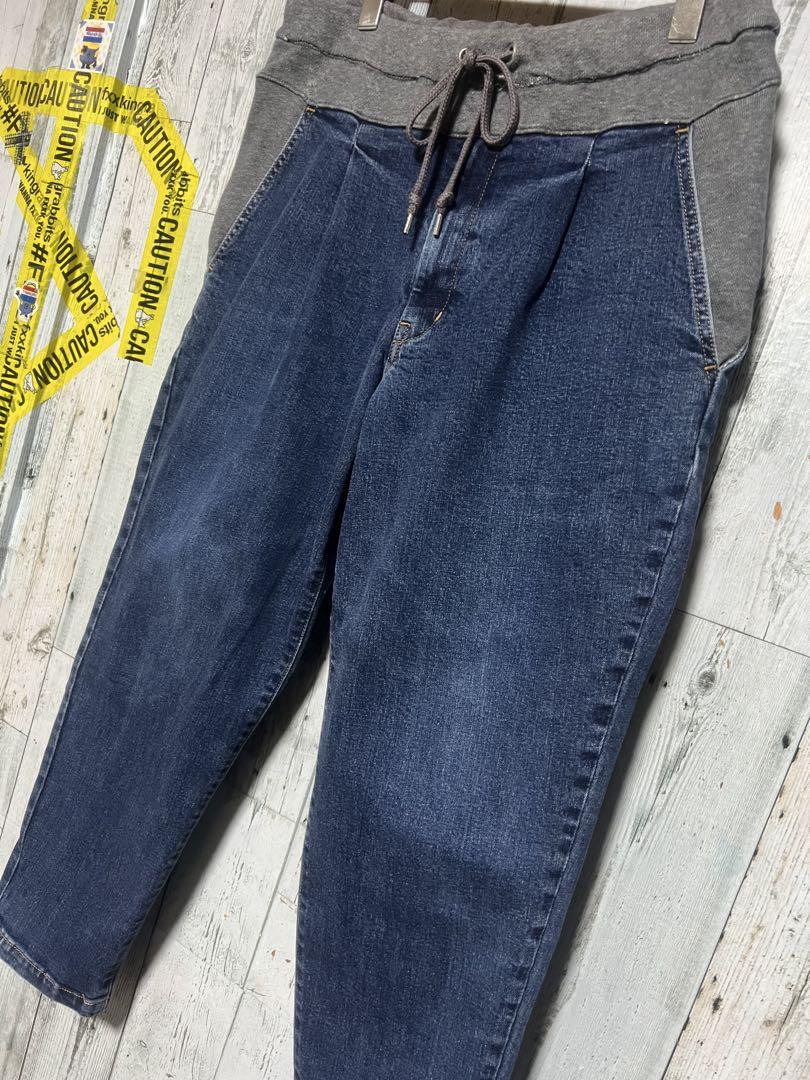 超豪華版 CABANE de ZUCCa スウェット デニム バルーン パンツ