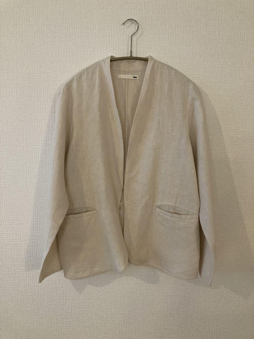 evam eva エヴァムエヴァ リネンノーカラージャケット