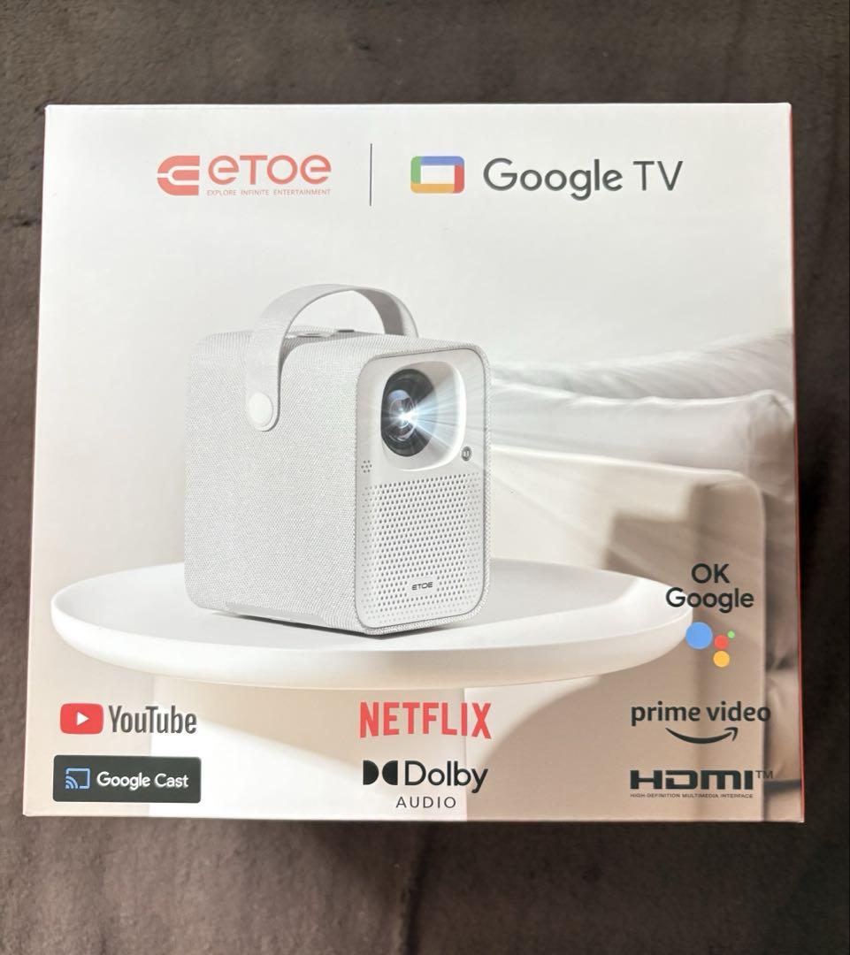 ETOE プロジェクター 小型 Google TV Netflix搭載フルHD