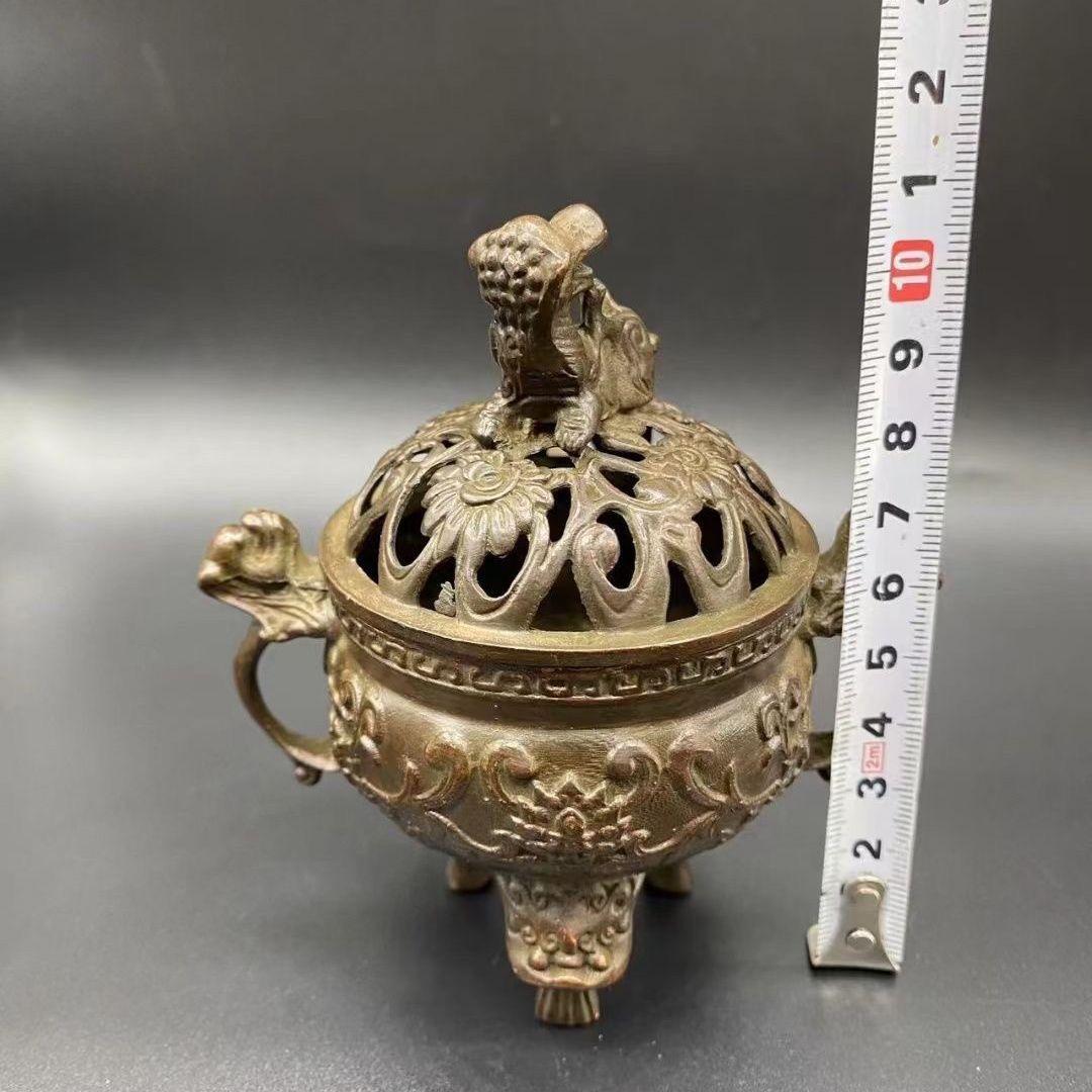 瑞獣獅子銅香炉  香道具  工芸品 美術品 置物
