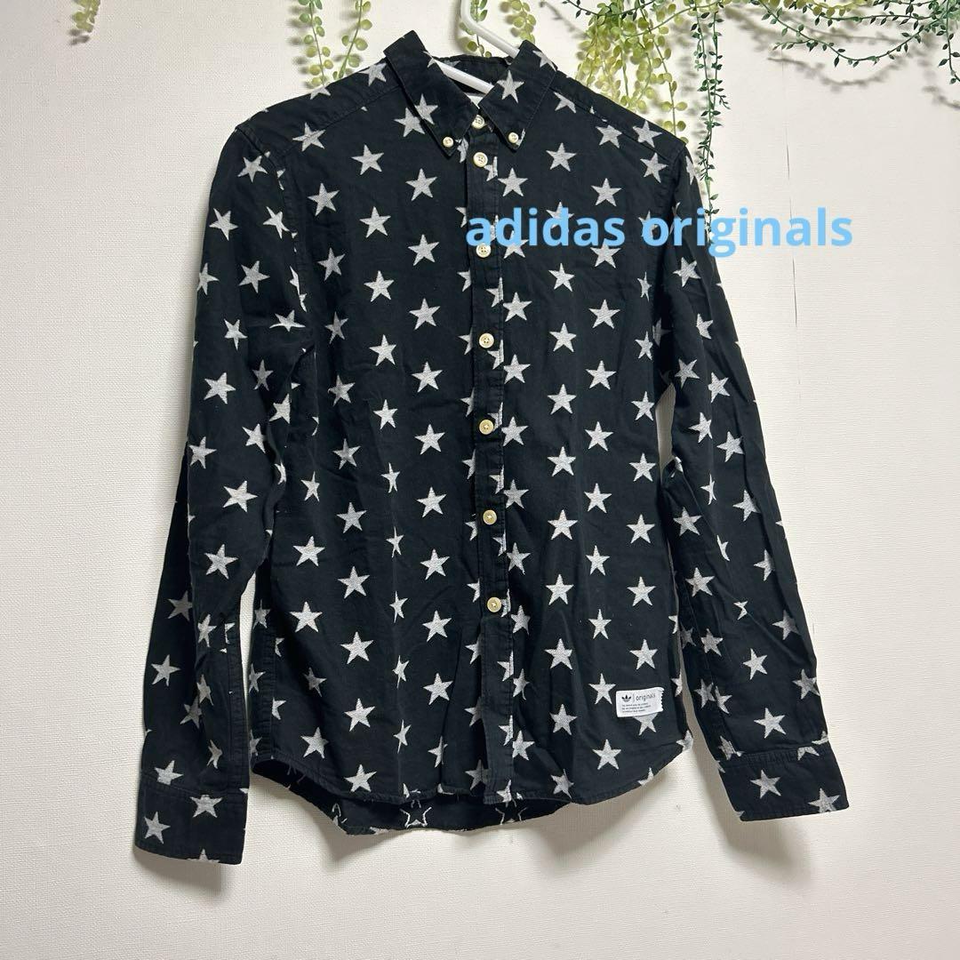 adidas originals 星柄　長袖シャツ　XS