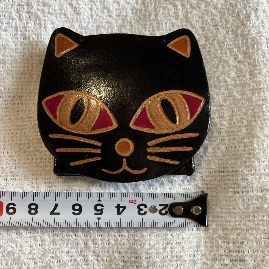 小銭入れ　猫　革製品小物