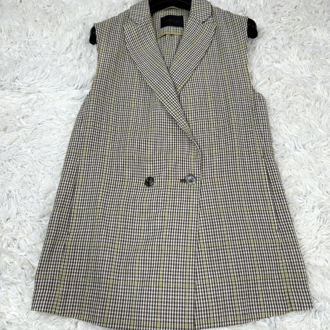 【美品】トゥモローランド 22SS 完売品 ダブルブレストジレ リネン混