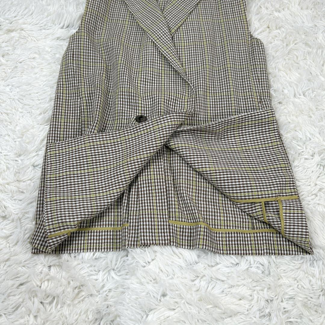 【美品】トゥモローランド 22SS 完売品 ダブルブレストジレ リネン混