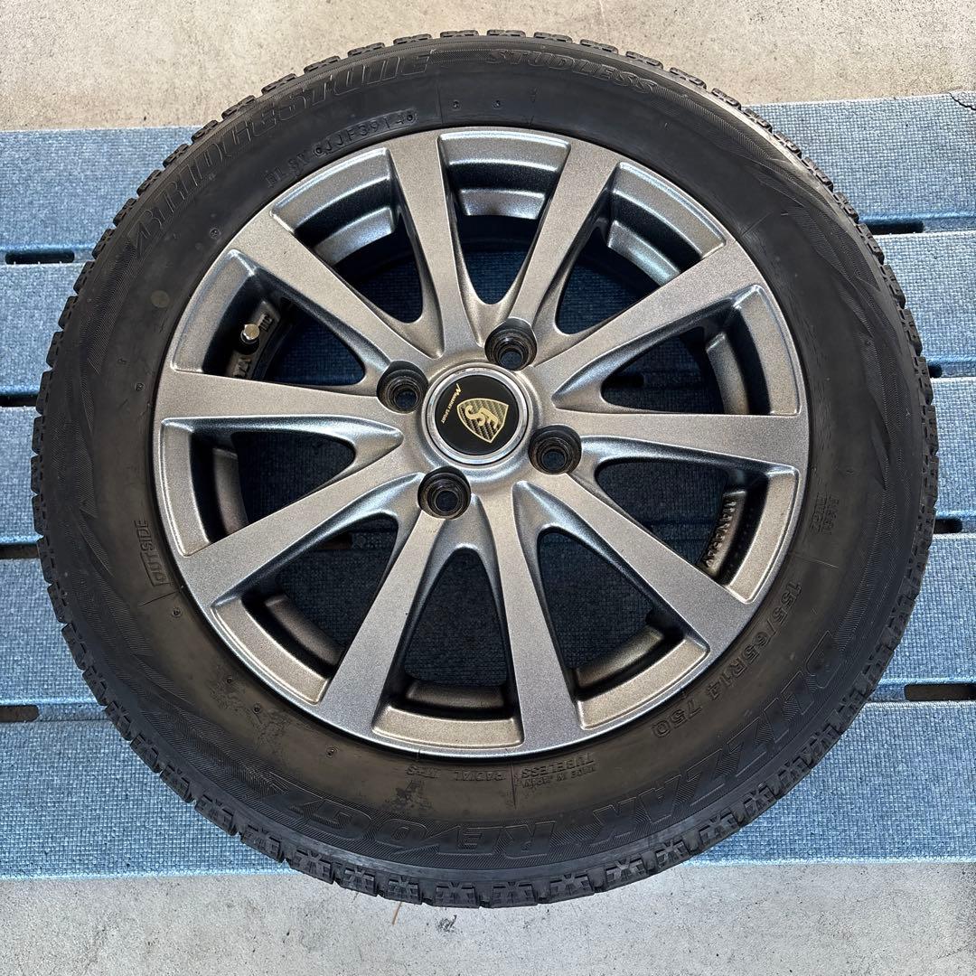 ダークグレー 5本スポークホイールセットBRIDGESTONE