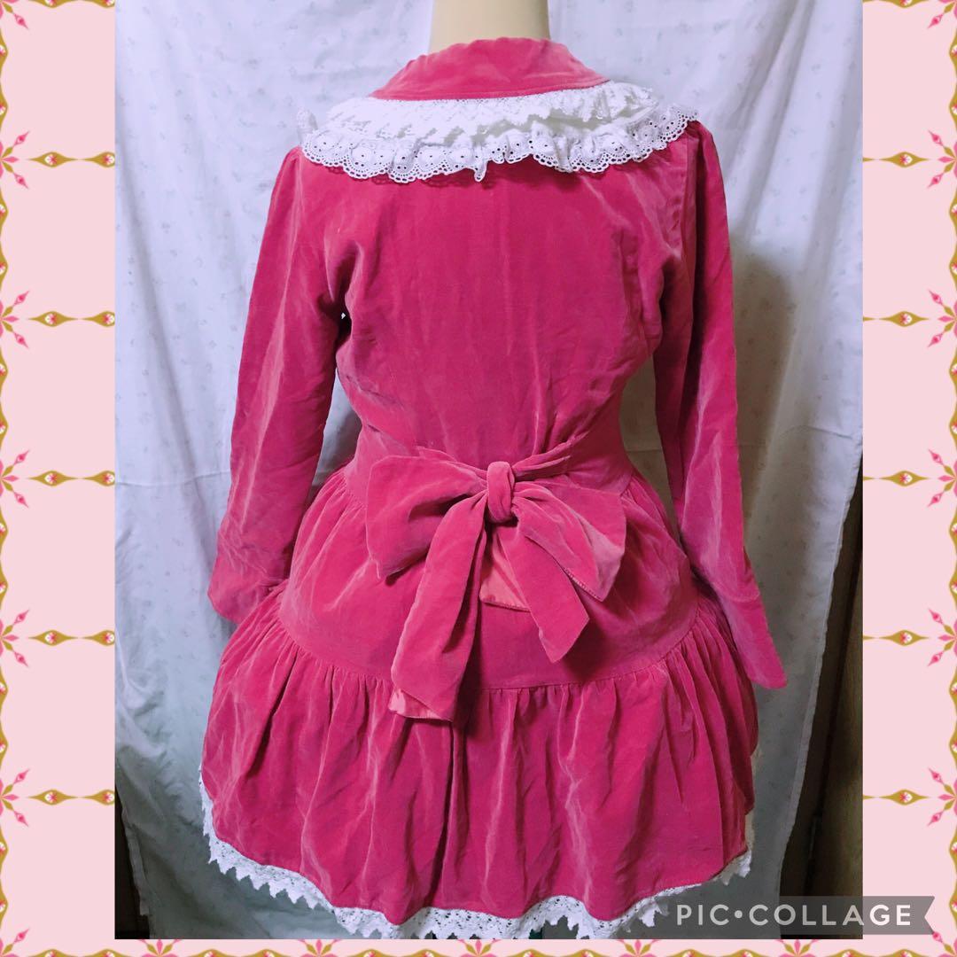 初期 ベイビーザスターズシャインブライト 別珍 ワンピース 希少 ローズ パニエ