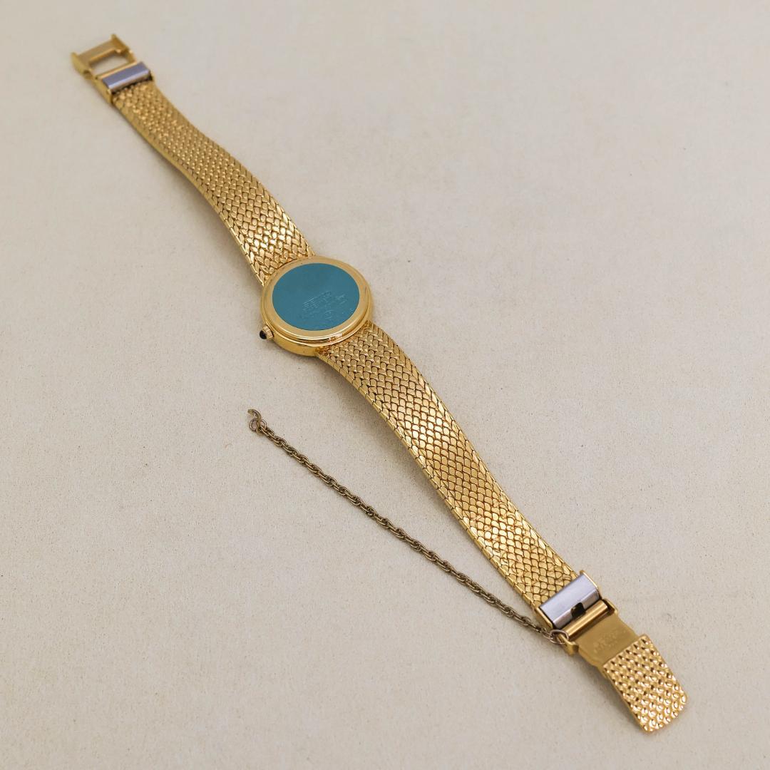 ◆美品 稼働 SEIKO Exceline 腕時計 ダイヤベゼル ホワイトシェル