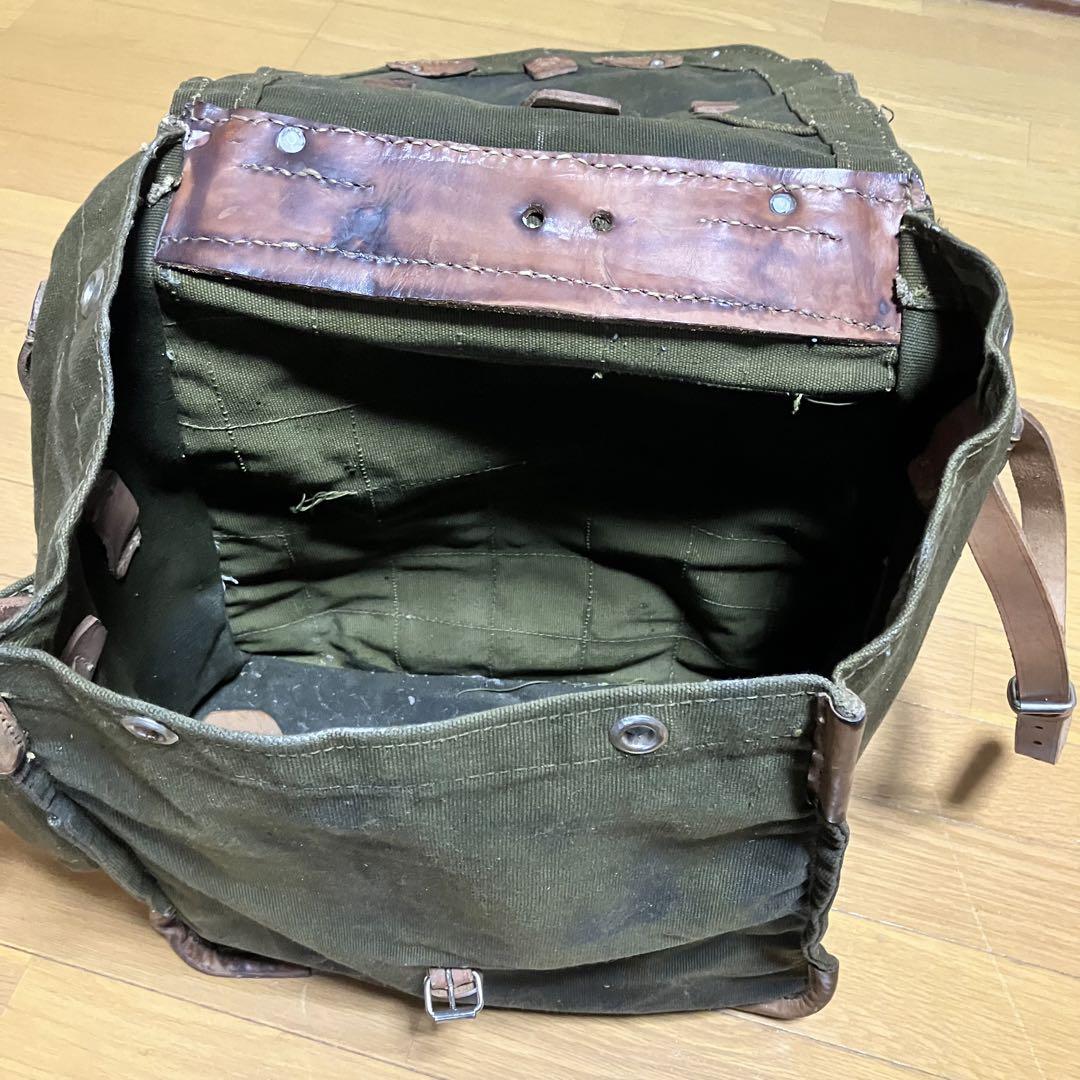 vintage ルーマニア軍 マウンテンリュックサック 蝋引き帆布生地