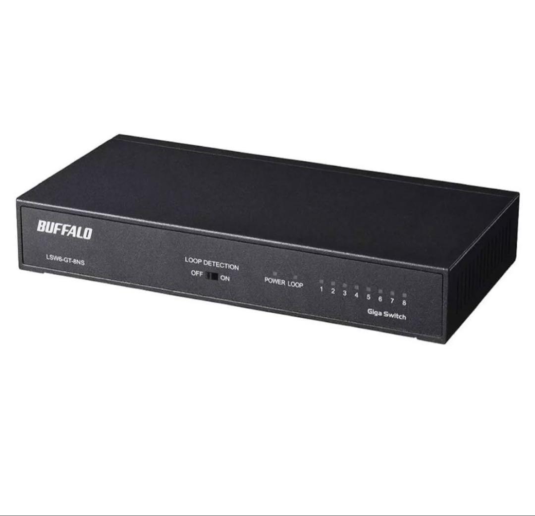 BUFFALO Giga8ポートスイッチングハブ LSW6-GT-8NS/NBK