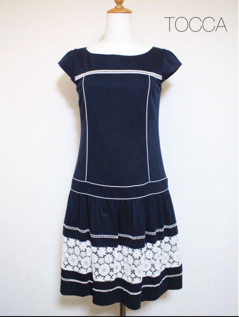 美品/TOCCA トッカ/レース♡フレアワンピース/XS