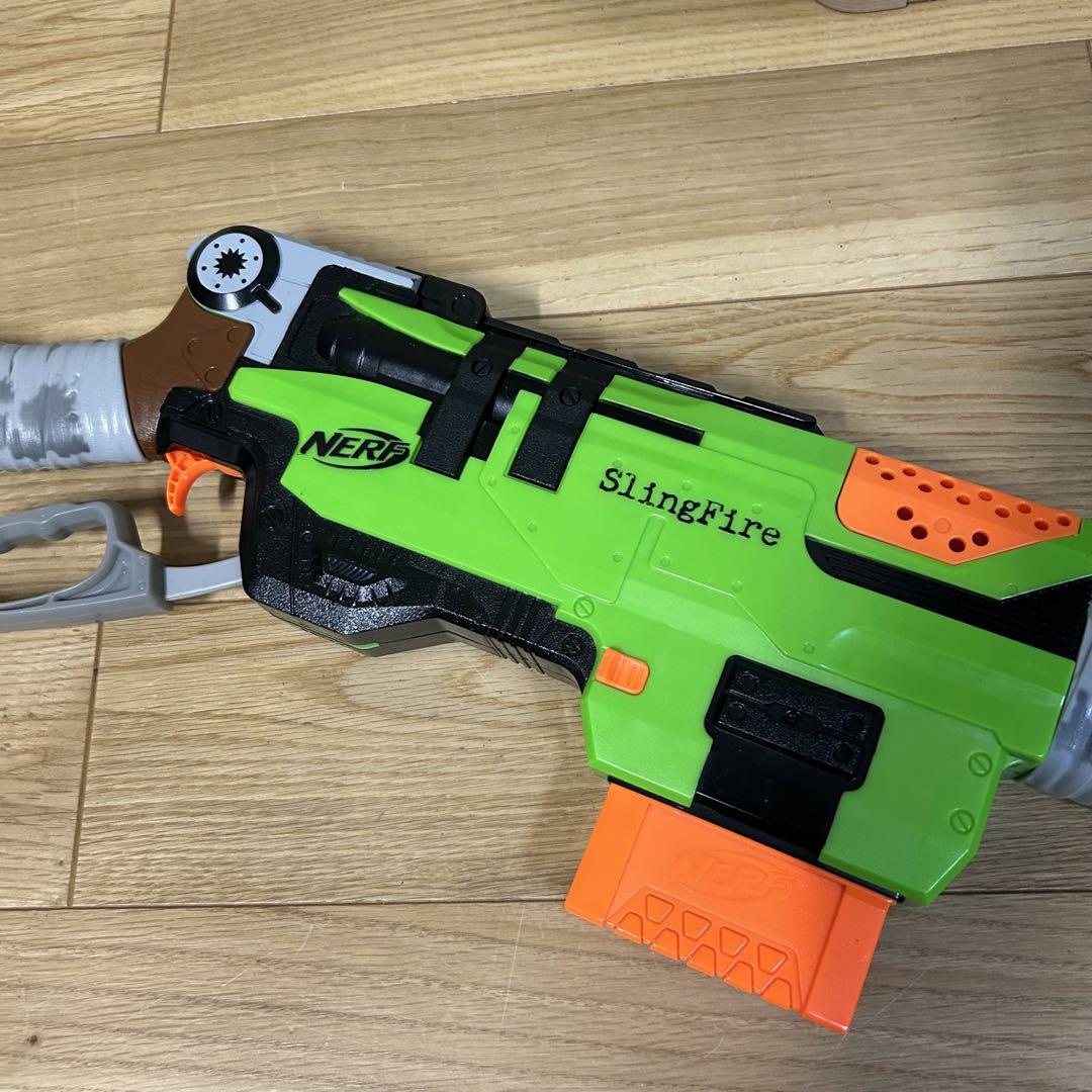 ナーフ NERF ゾンビストライク スリングファイア ギミック レア希少 Nerf ナーフ ゾンビストライク スリングファイア - メルカリ