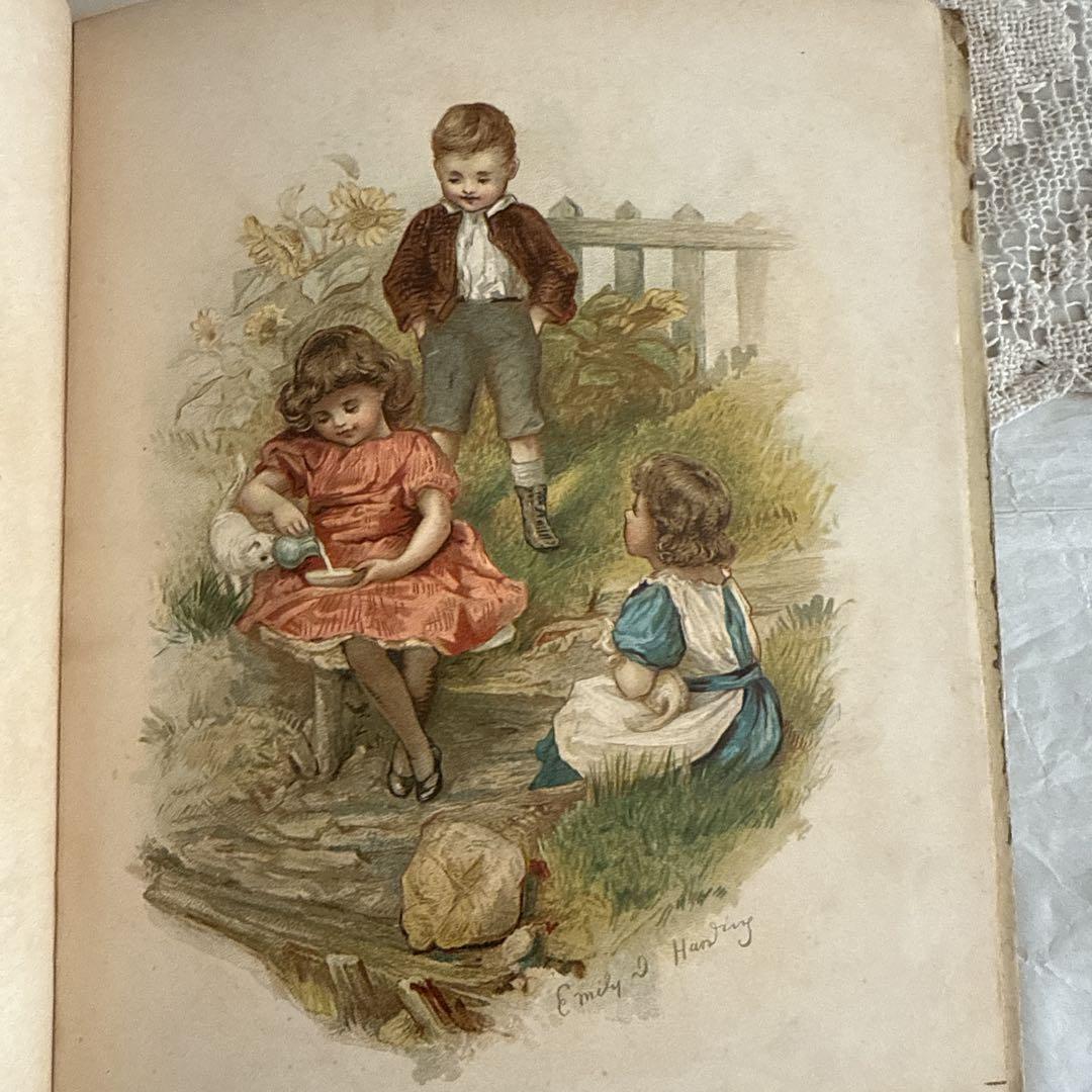 状態良好1890年アンティーク絵本ヴィクトリアン洋書　古書ジャンクジャーナル