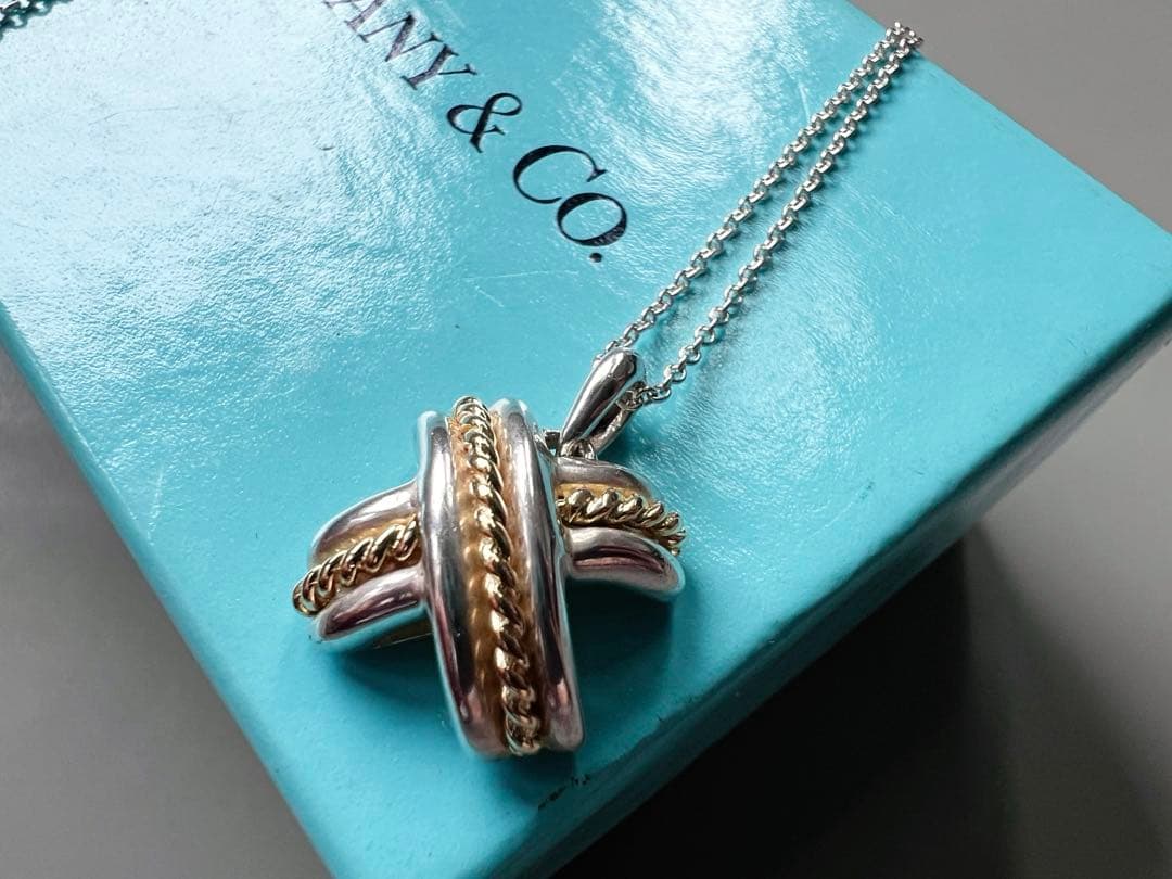 ティファニー シグネチャー コンビ ネックレスTIFFANY