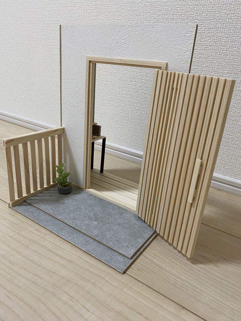 【本日のみ大幅お値下げ】ドールハウス　ハンドメイド　背景ボード