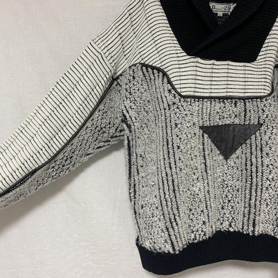 Vintage レザー×ニット