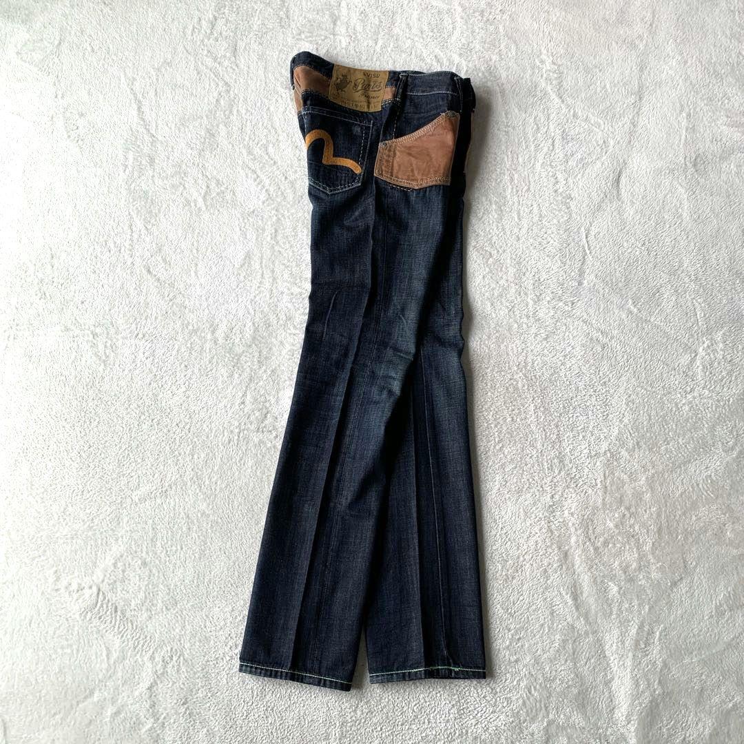 超希少 美品！EVISU PARIS エヴィス デニム パンツ ジーンズ レザー
