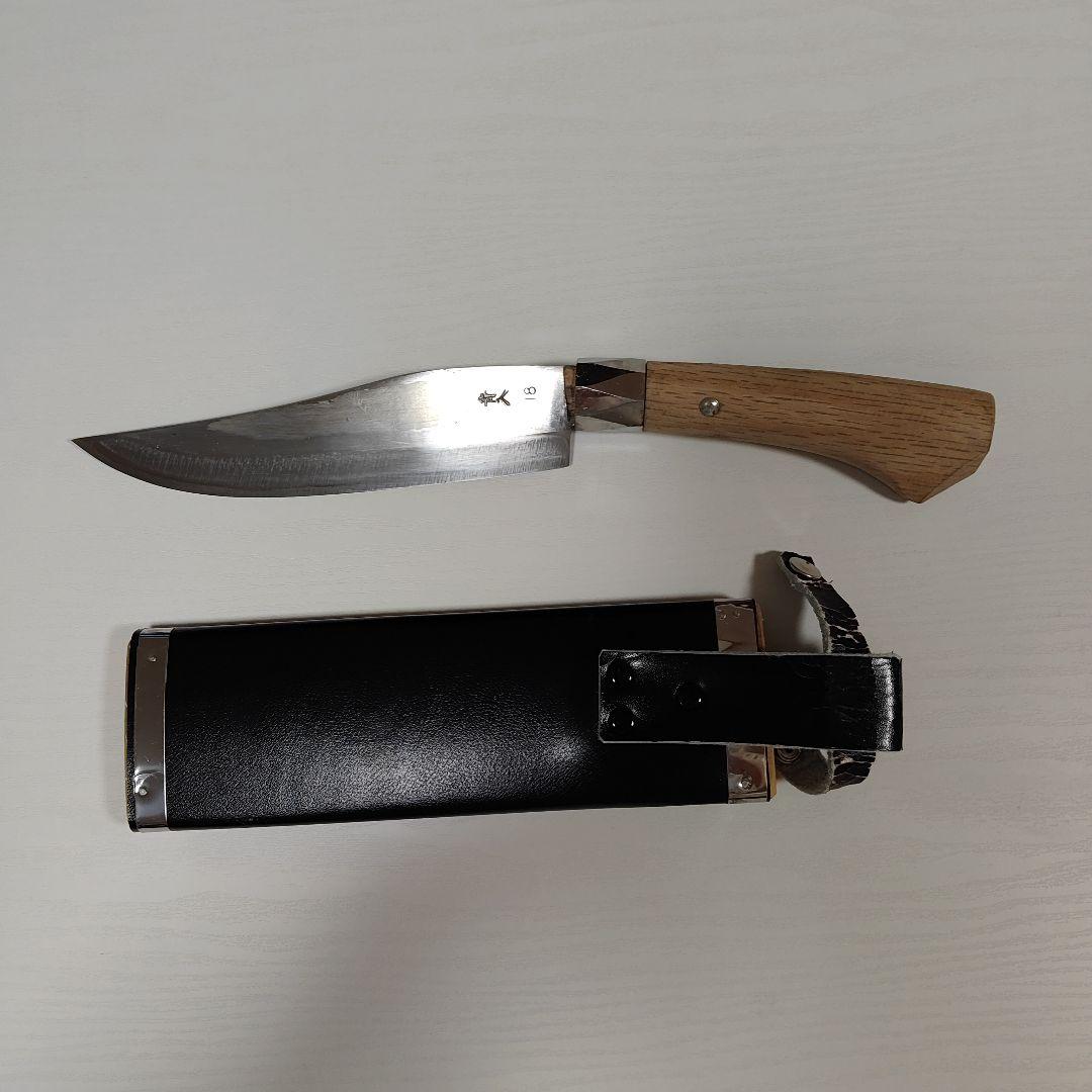 剣鉈　青入鋼 18cm 木製ハンドル
