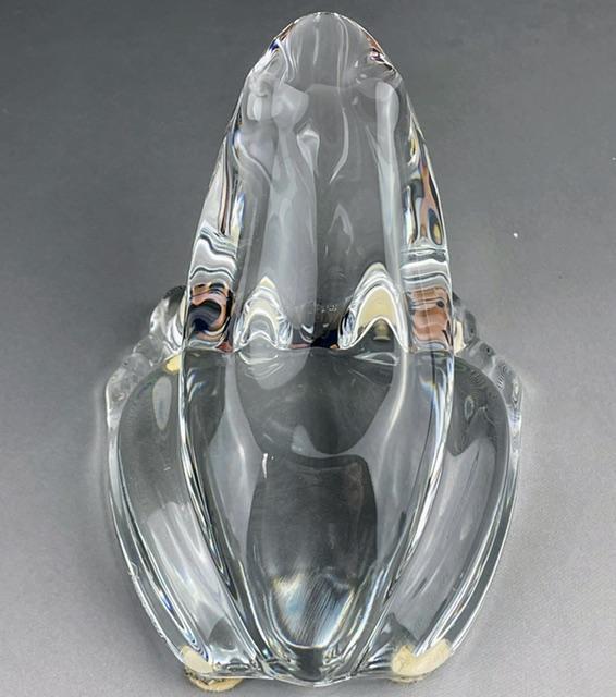 【美品】baccarat バカラ カエル 蛙 かえる ぺーパーウェイト