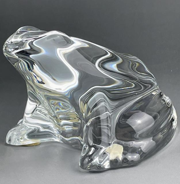 【美品】baccarat バカラ カエル 蛙 かえる ぺーパーウェイト