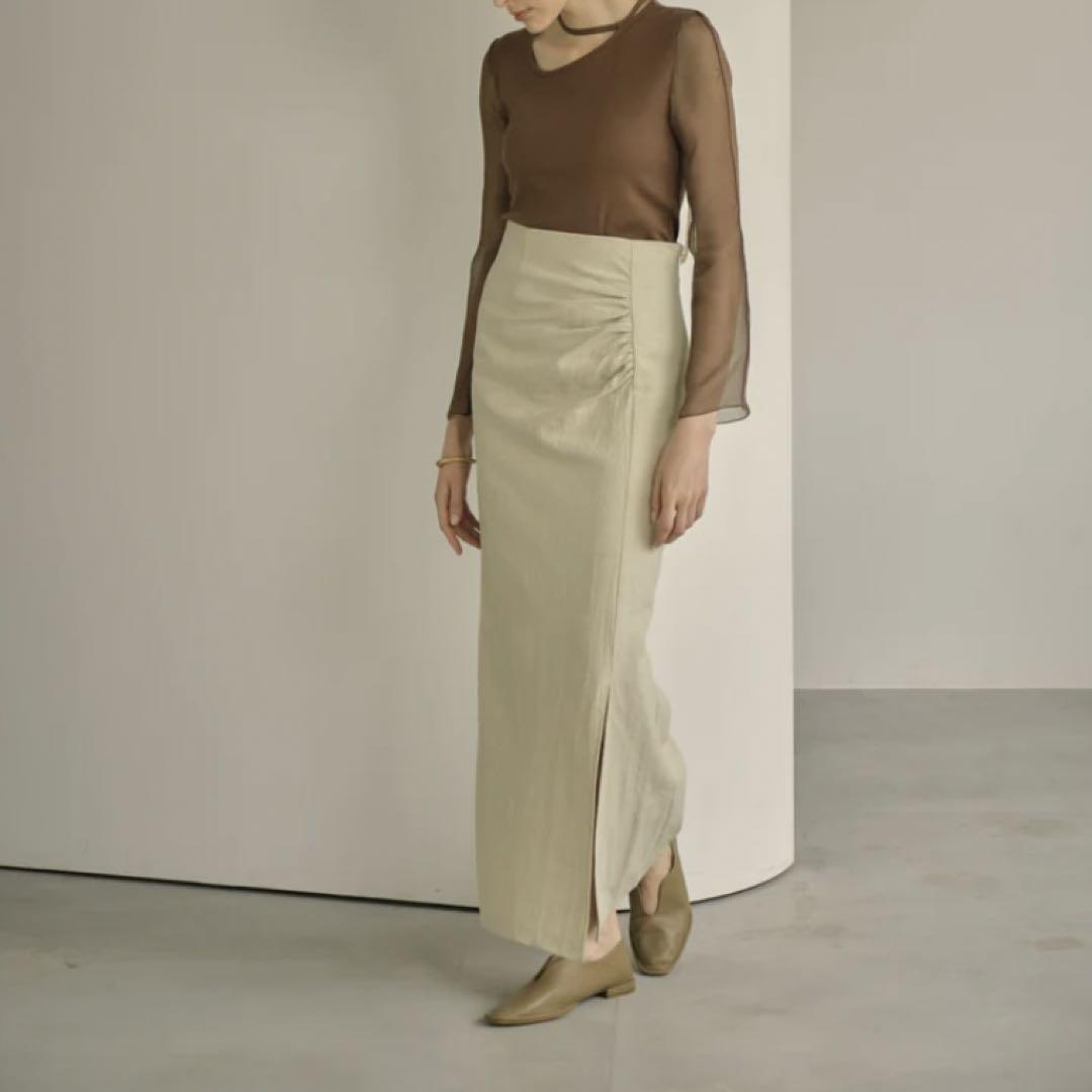 Eaphi linen like gather skirt