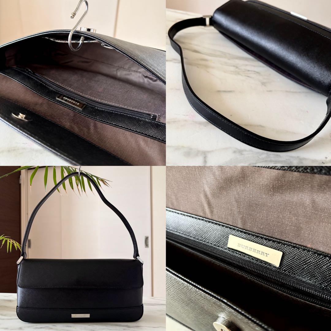新品同様 BURBERRY バーバリー レザーショルダーバッグ