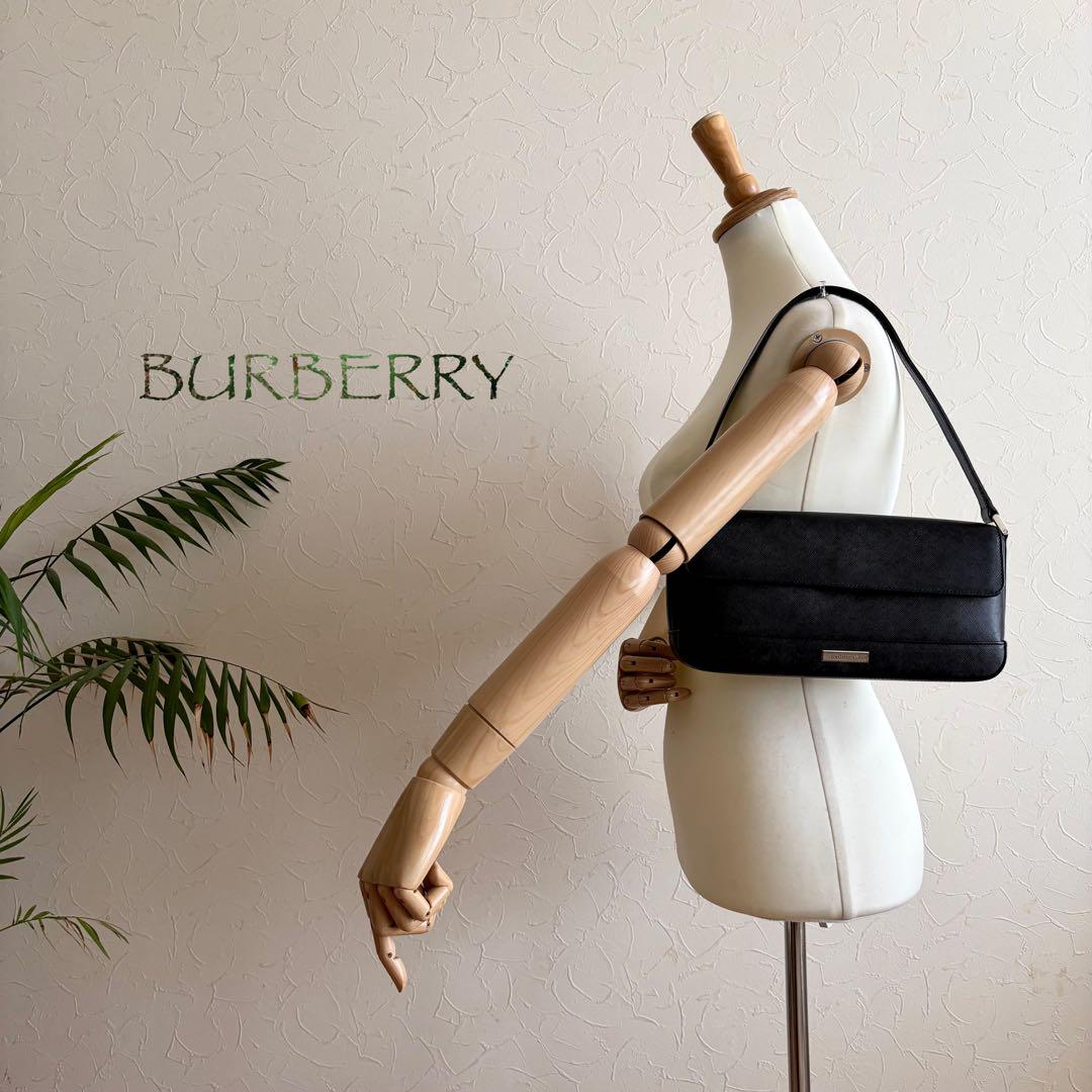 新品同様 BURBERRY バーバリー レザーショルダーバッグ