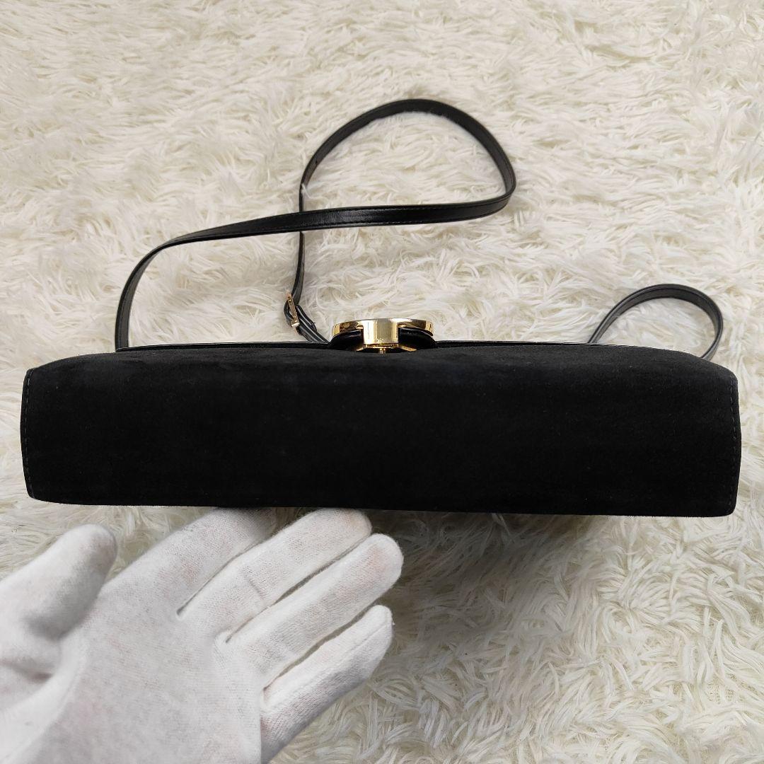 GUCCI　ショルダーバッグ　GG金具　2way 　 クラッチバッグ 黒