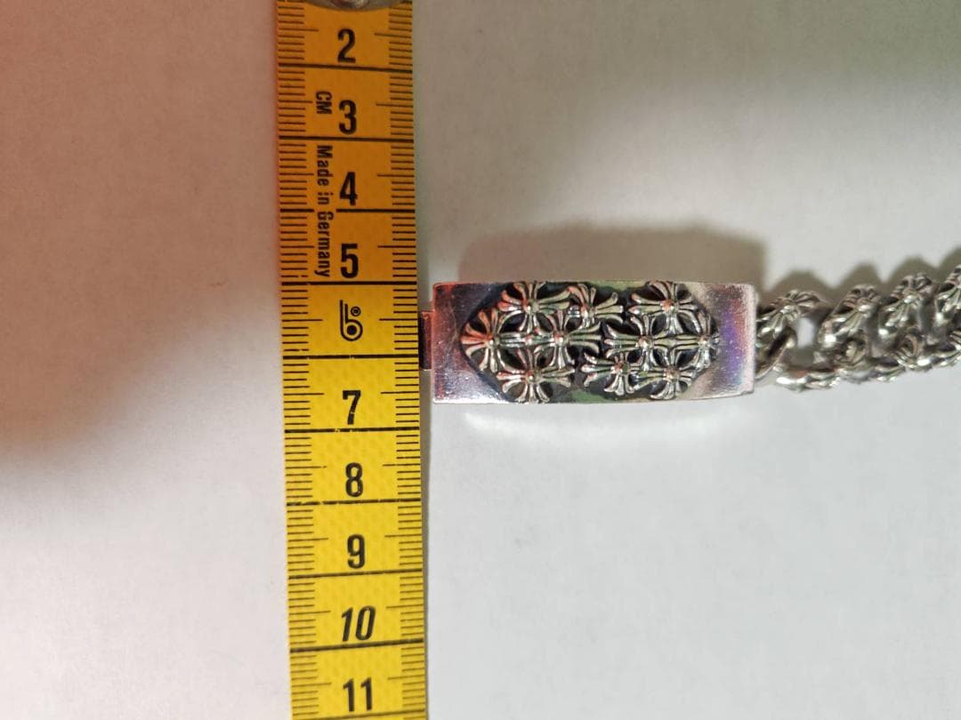 何でも揃う。 フローラルクロスIDブレスレット ファンシーチェーンやや傷や汚れあり