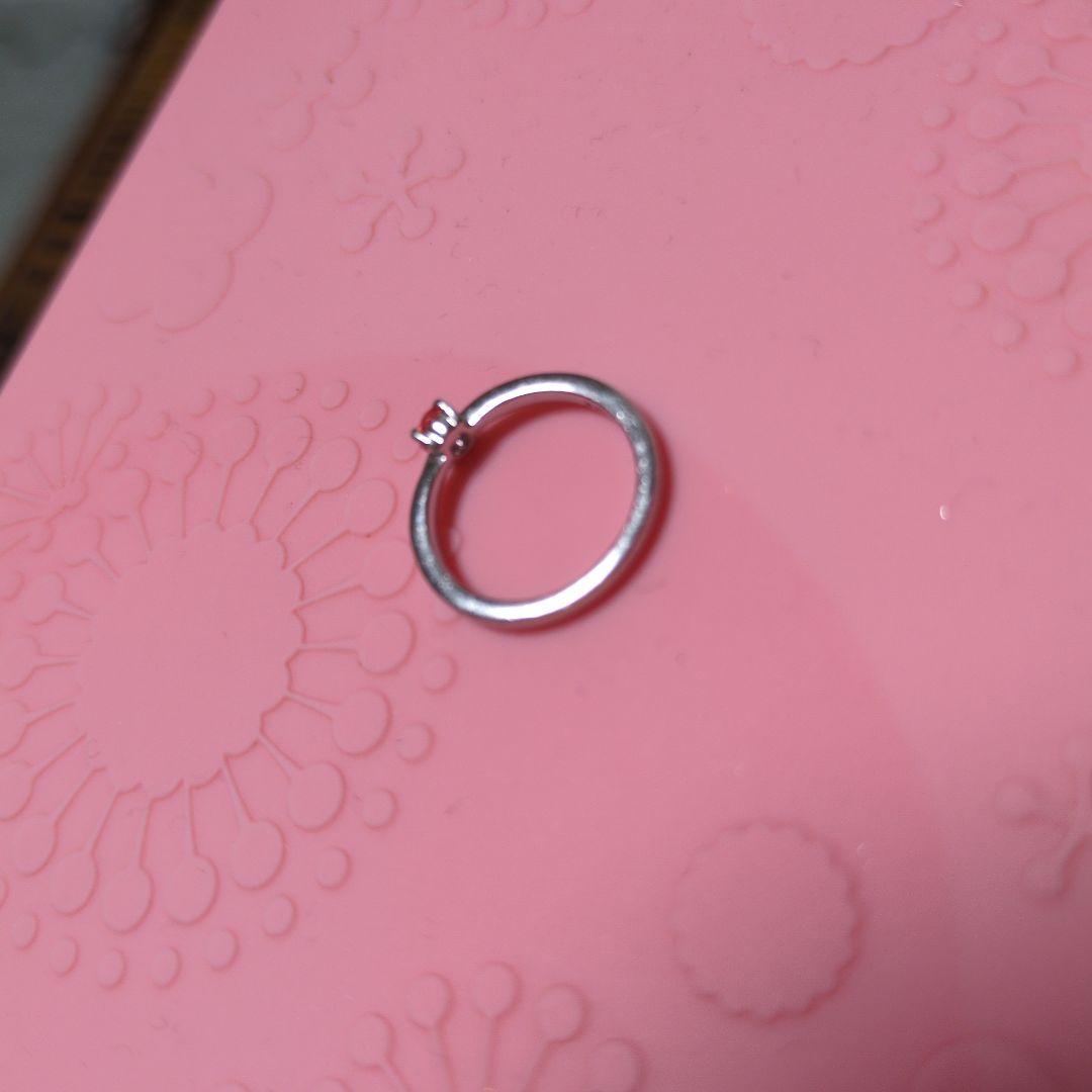 プラチナピンキーリング　パパラチアサファイア