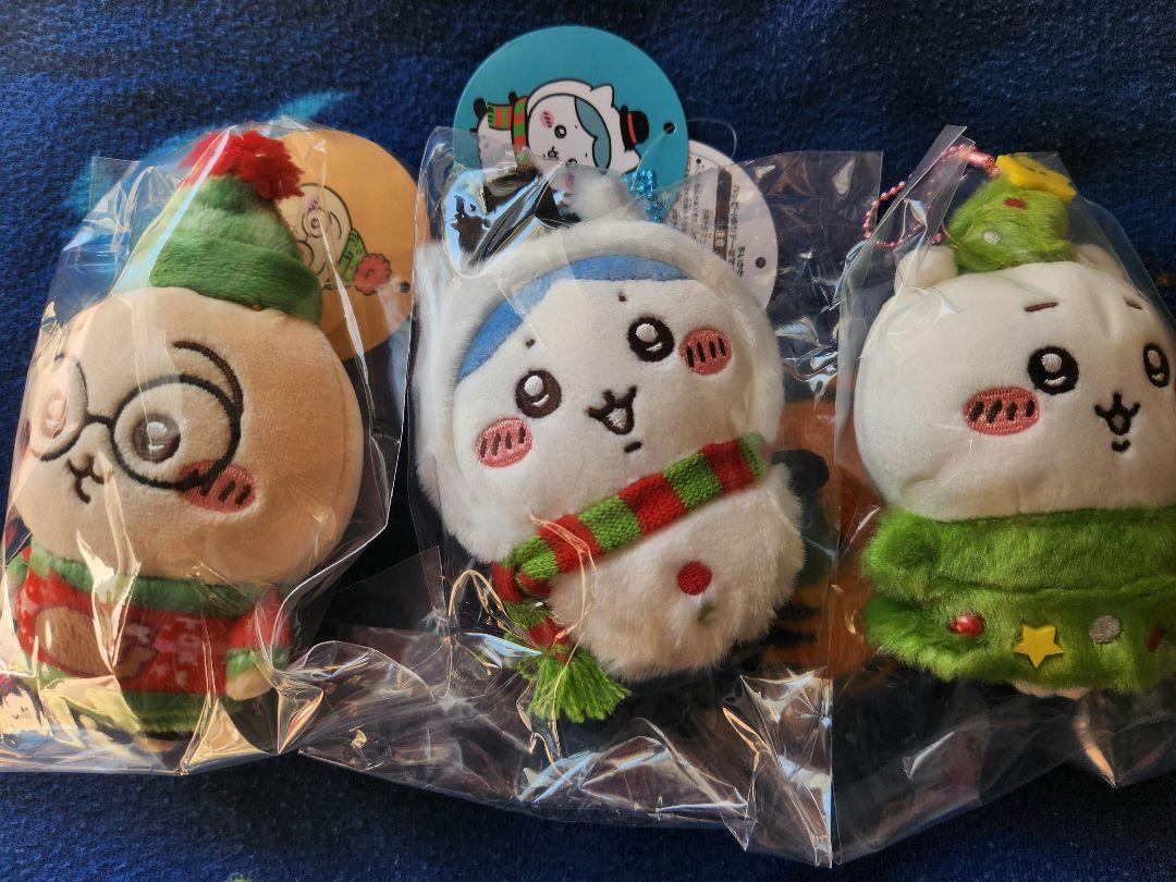 ハッピーホリデーなマスコット クリスマス うさぎ ちいかわ ハチワレ3点 ちいかわ ハッピーホリデーなマスコット ちいかわ ハチワレ