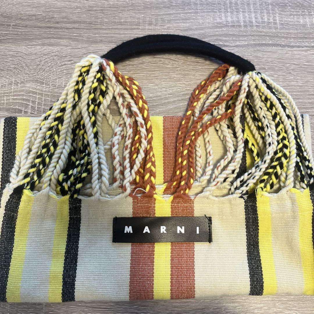 MARNI ストライプ トートバッグ