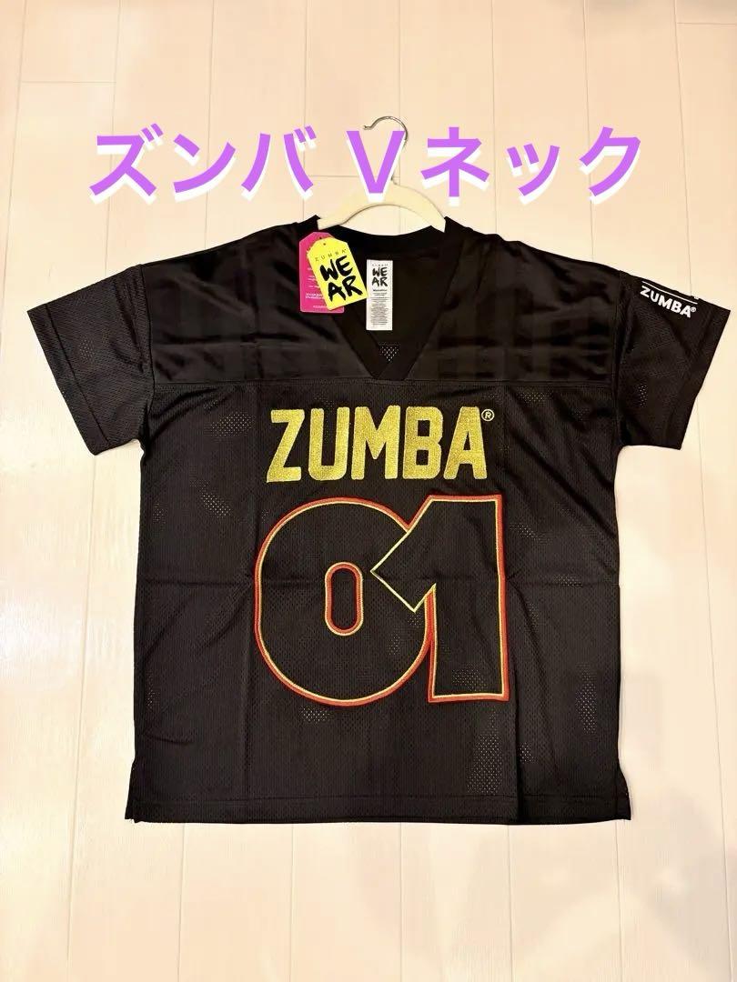 ZUMBA トップス メッシュ Vネック Tシャツ 01 ブラック