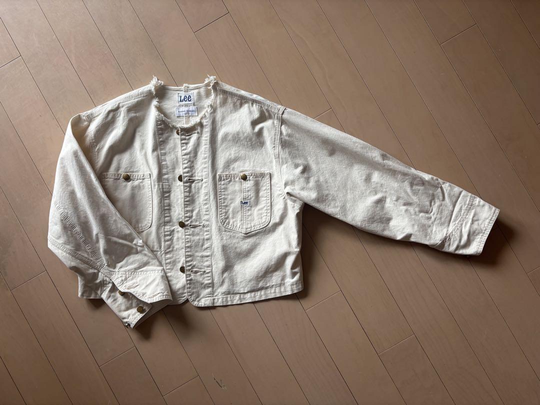 HUMANWOMAN Lee ホワイト クロップドジャケット ヒューマンウーマン