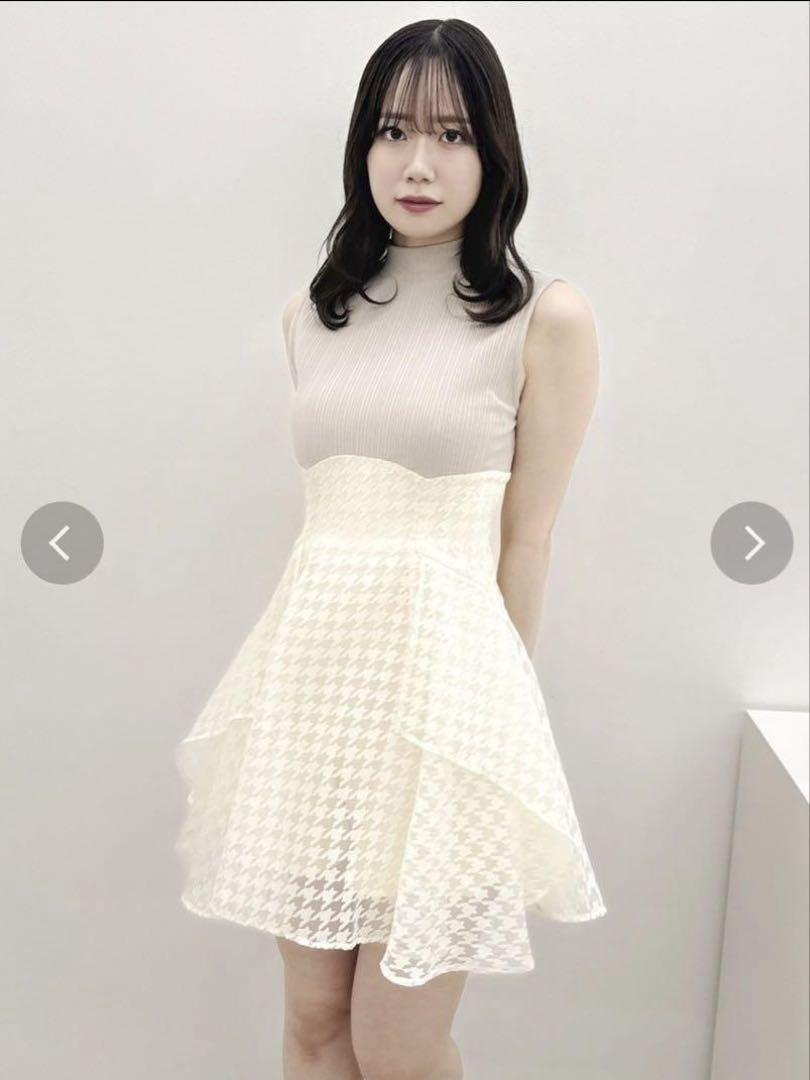 dazzlin バックリボンパワショルミニコルセットワンピース