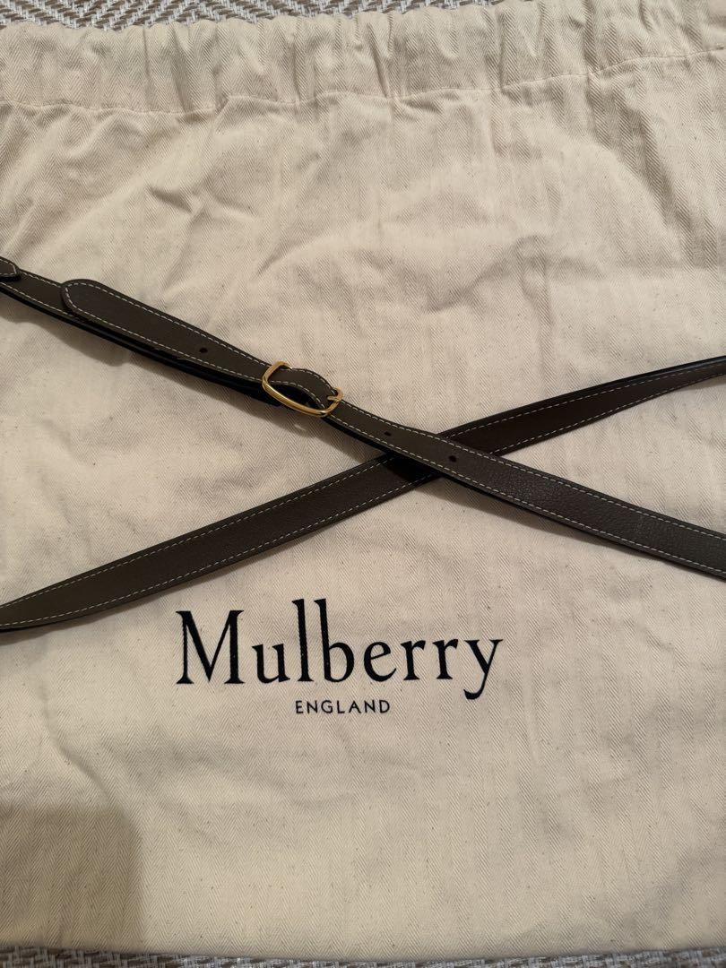 【大幅値引き中】Mulberry グレー レザー ショルダーバッグ　サッチェル