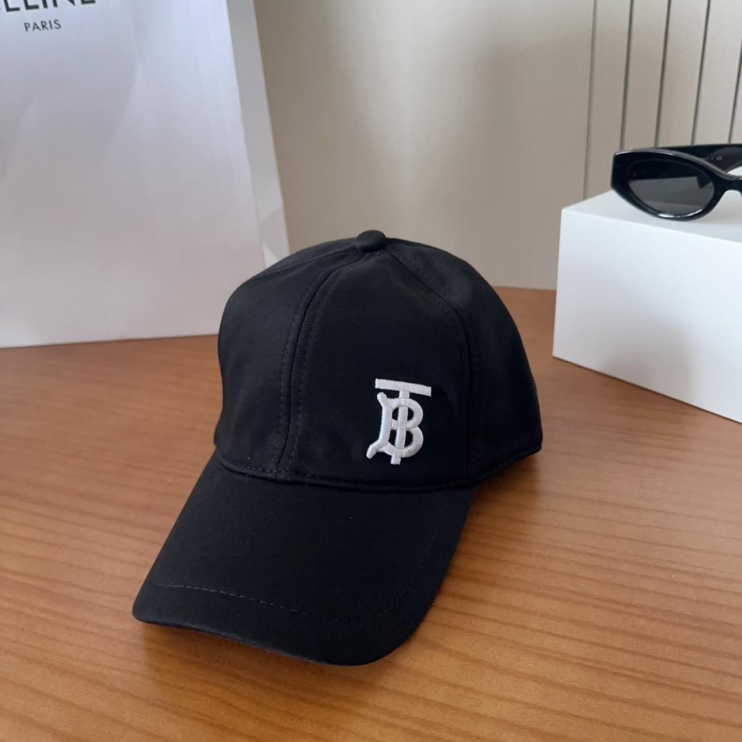 BURBERRY ⁂ ベースボールロゴキャップ BURBERRY ロゴ入りベースボールキャップ 黒 - メルカリ