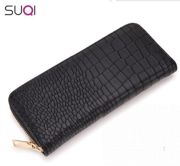 即購入OK(❁ᴗ͈ˬᴗ͈)新品クロコダイル柄 ジップアラウンド長財布 ...