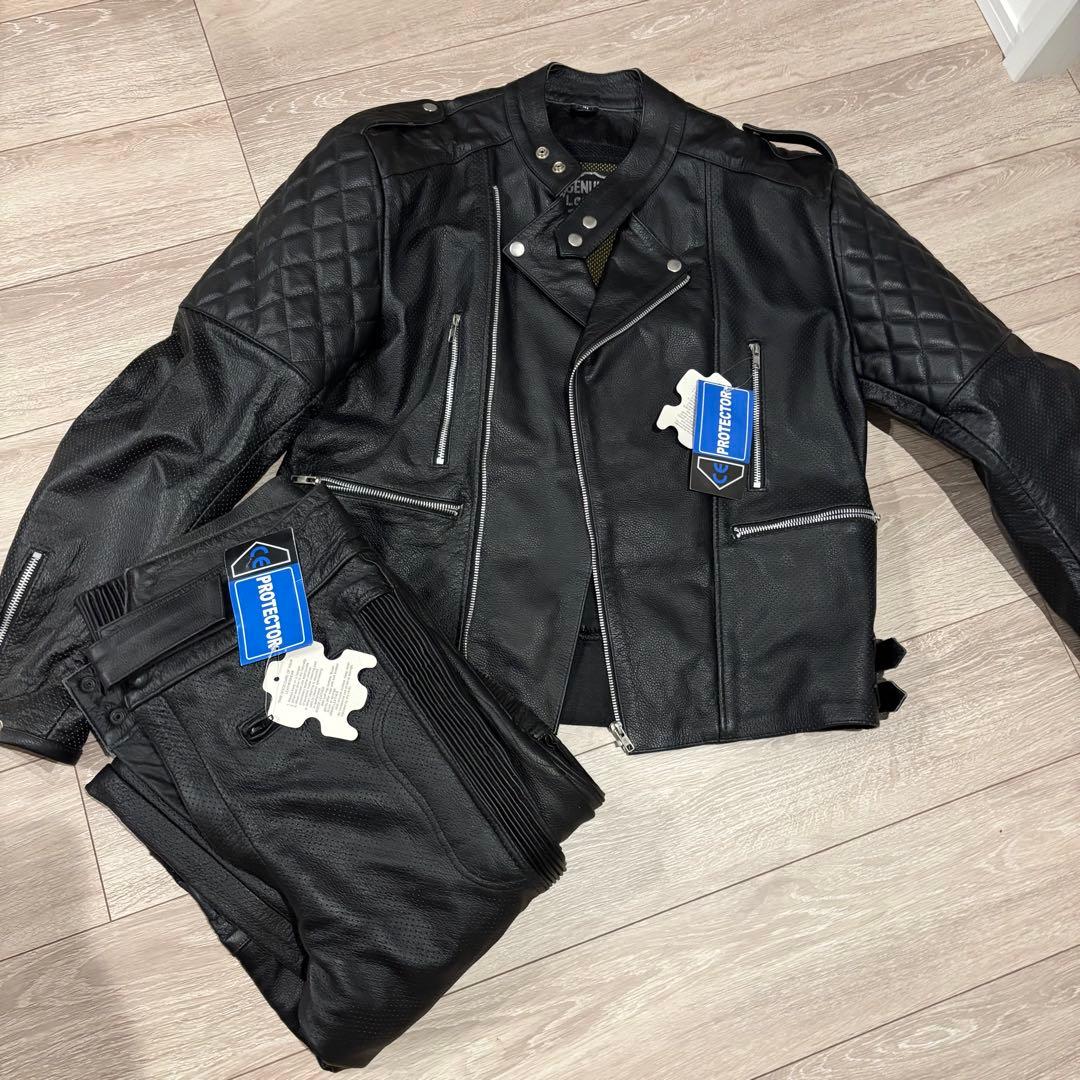 本革 ダブルライダースジャケット XLサイズ