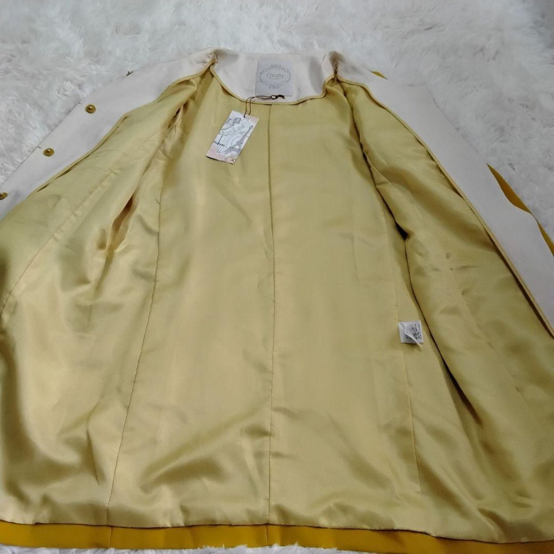 【新品タグ付き】Chesty チェスティ ノーカラーコート ビジュ－ パール